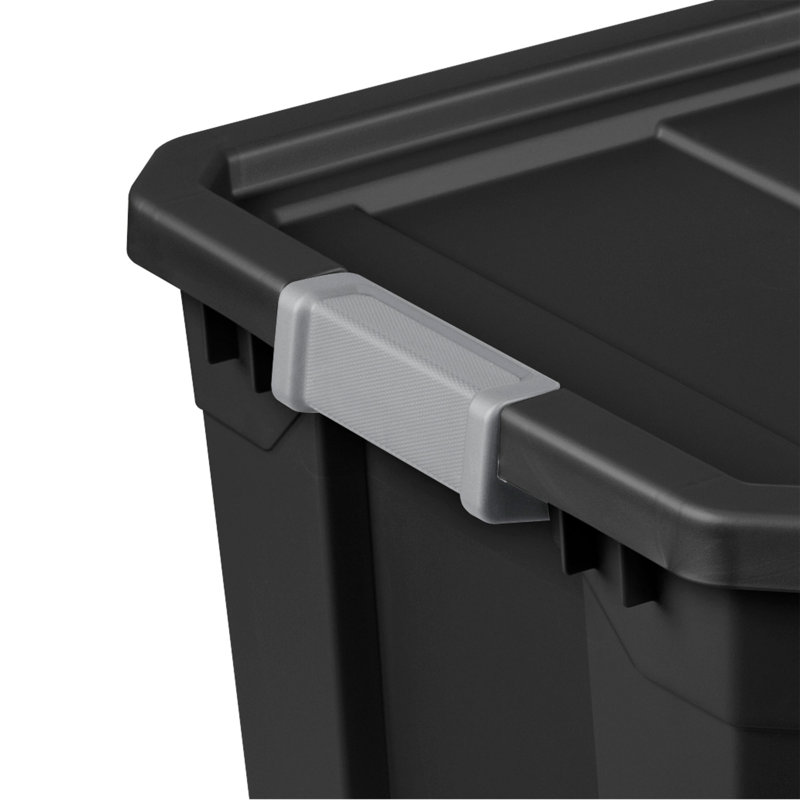 Sac de rangement industriel robuste avec couvercle Sterilite 19 gal avec couvercle, noir, 27