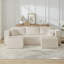 Canapés compacts en mousse beige, design minimaliste moderne pour les petits espaces