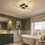 4-Light Black LED Flush Mount