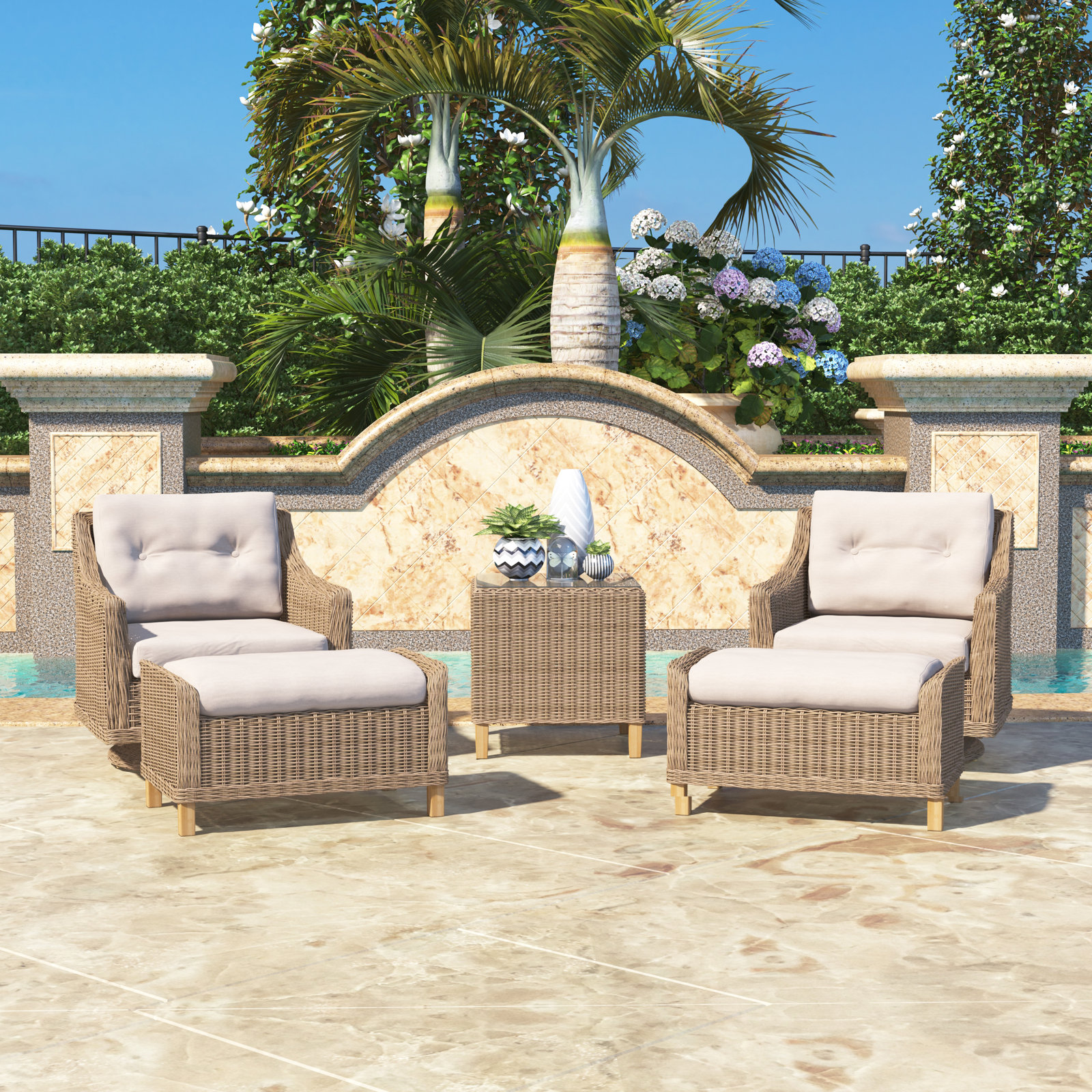 Kells Sunbrella® Swivel Patio Rocking Chair
