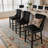 Modern Velvet Upholstered Counter Height Bar Stools (Set of 6)-108497671