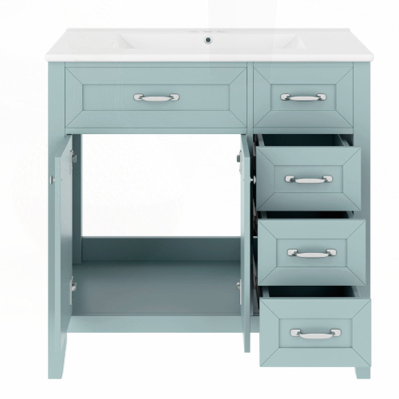 Meuble-lavabo 36 po avec lavabo, Vert
