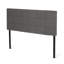 Tête de lit contemporaine très grand / très grand: design gaufré, garniture passepoilée, partie de lit réglable en tissu gris anthracite de 48,5 à 53 pouces,-619604893