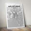 Melbourne City Map - No Frame Print-2067970078