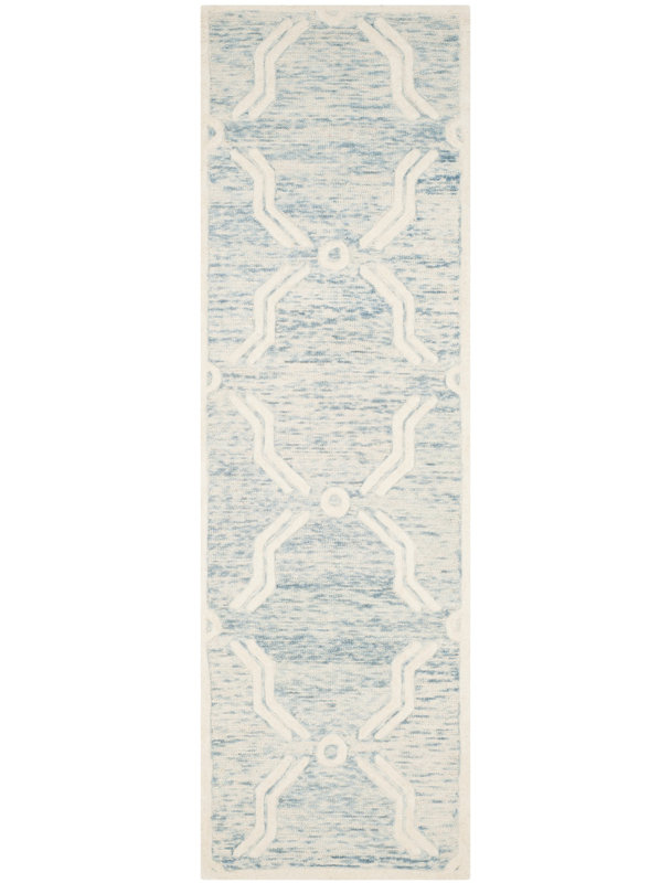 Cannen Hand Tufted Wool Geometric Rug, Runner 2'6" x 8'