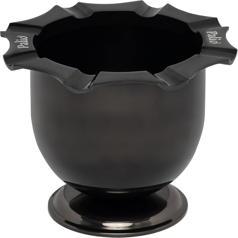 Palió® Tazza ashtray, 8 Stirrups, Stainless Steel, Black, 9" H x 7" W