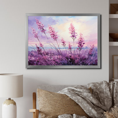 Bladensburg Lilacs Field Pointillism Dot I Framed On Canvas Print