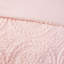 King/ King Embroidered Medallion Faux Fur Comforter In Blush Colour For Interior Design