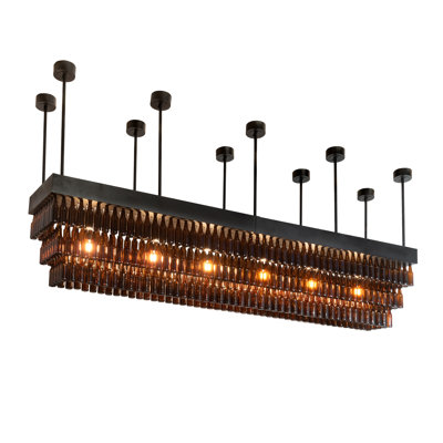 6 - Light Dimmable Square / Rectangle Chandelier