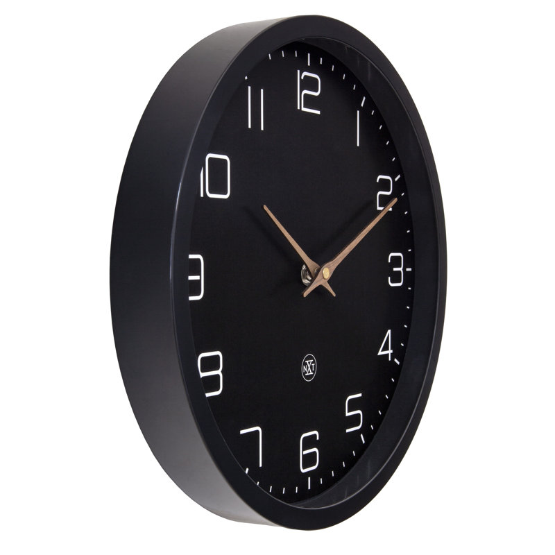 ECO 11.8-Inch Paper and Bioplastic Wall Clock, Black