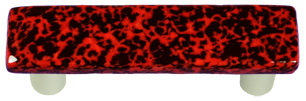 Poignée barre 3 po Granite, Aluminium, Noir / rouge