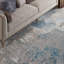 Tapis bleu / beige Saliba-1912368643
