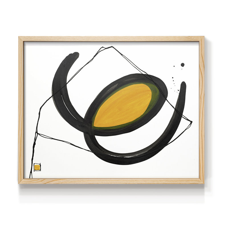 Think About It II -Framed Print - Restickable, Natural, 16" H x 20" W