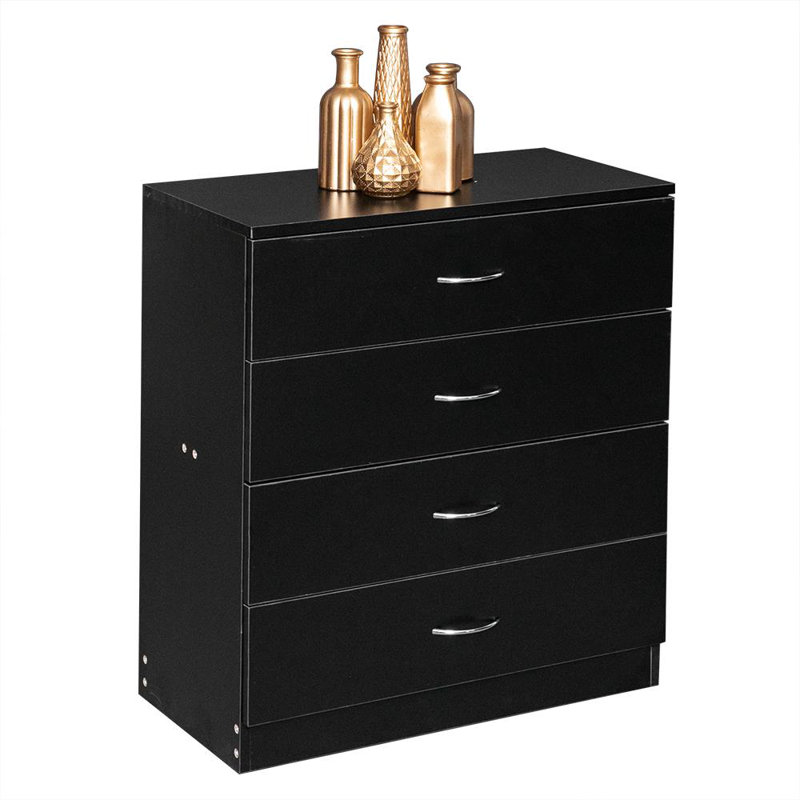 Commode 4 tiroirs 25,98 po Camilla, Noir
