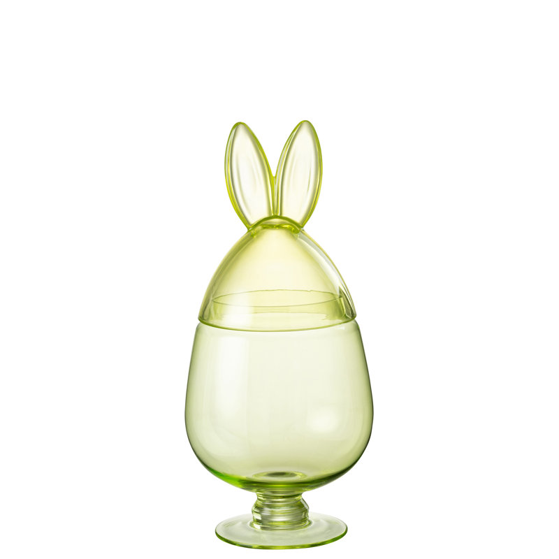 Glass Jar, 38cm H x 17cm W x 17cm D, Green