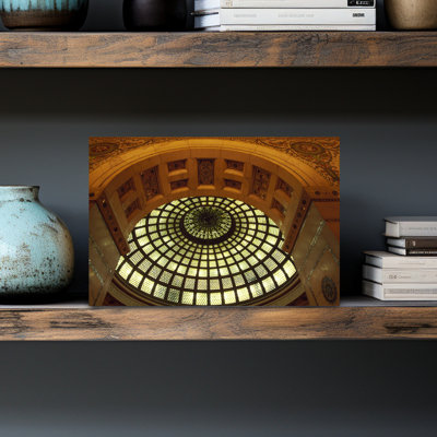 Interiors Of Tiffany Dome Chicago Cultural Center Chicago Cook County Illinois USA by Alan Klehr - Wrapped Canvas Print