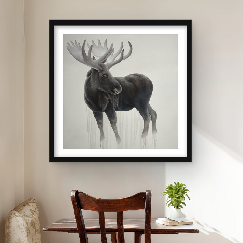 Impression encadrée avec passe-partout Bull Moose | Décoration intérieure