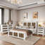 Ensemble de chambre à coucher 4 pièces Darryel: lit plateforme, 2 tables de chevet, 1 commode et décoration en bois-1701519645-1701519643
