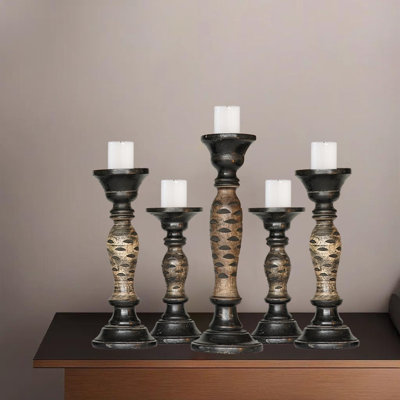 15'' H Wood Tabletop Pillar