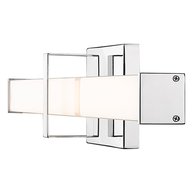Elon 24" 1-Light Vanity Light in Pewter with Opal Glass, Chrome