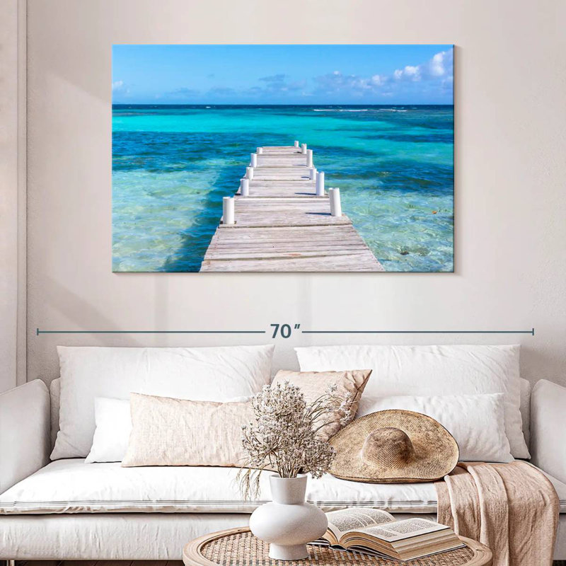 Gillard, Playa Larga, Porto Rico, océan, H 32 po x l 48 po