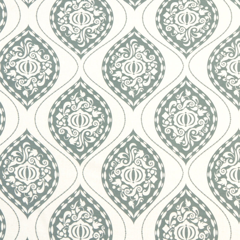 Dwell Collection Ogee Cotton Blend Fabric, Aquamarine