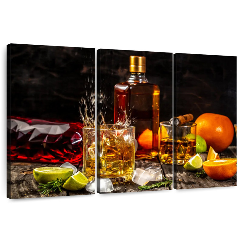 Yarlin, agrume, whisky et cigare, H 32 po x l 50 po