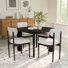 Round Wood Dining Table Kitchen Table Dining Chair Sets With 4 Legs