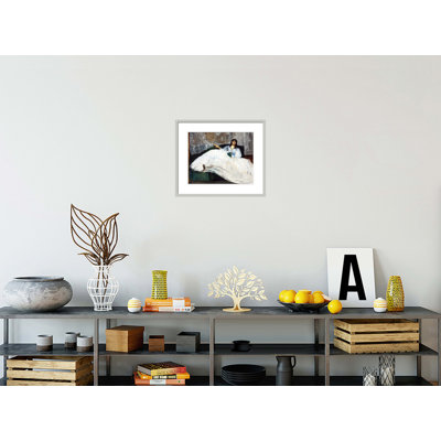 Woman with a Fan by Framed Giclee Print