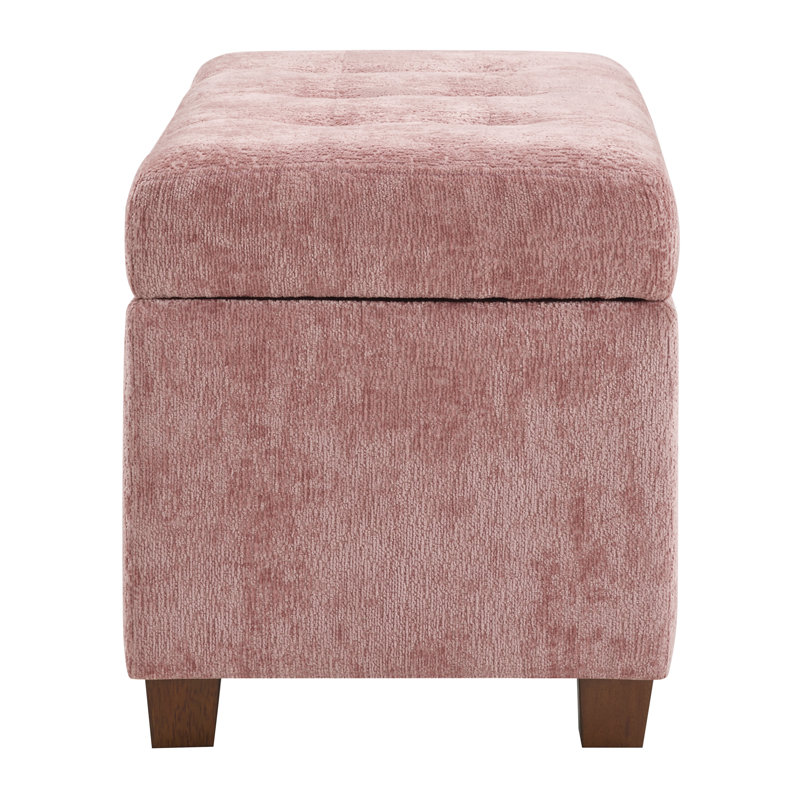 Metro Storage Ottoman, Dusty Rose Polyester
