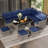 7 Pcs Patio Dining Furniture Set Pe Rattan Sectional Sofa Set With Soft Cushions-1662396941