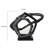 Abstract Decorative Tabletop Sculpture, Gray Resin Geometric, 17 Inch