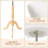Male Mannequin Torso Dress Form, 64‑74 Inch Adjustable Beige Foam Manikin Body with Solid Wood Tripod Stand for Men Suit Clothing Display Sewing Tailoring