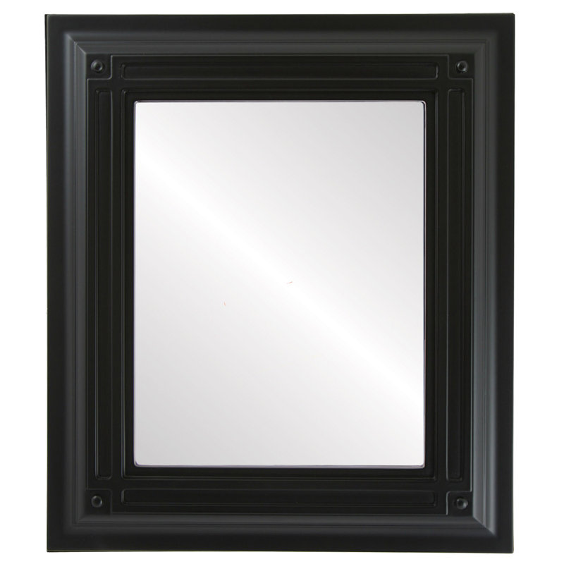 Pinter Rectangle Mirror, 36" H x 26" W, Black