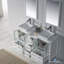 Ensemble de meuble-lavabo double 60 "avec miroir Mance-24551097