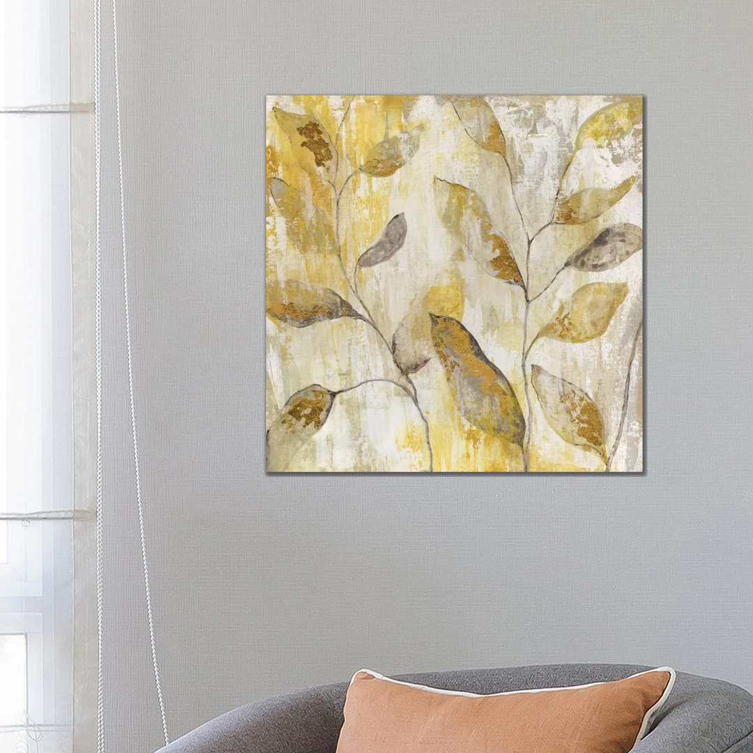 Goldene Rebe von Tava Studios - Giclée auf Leinwand mit Galerieeinband