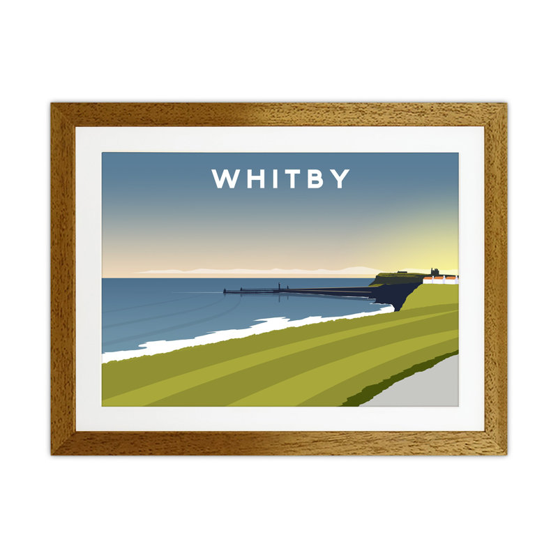 Whitby 5 by Richard O'Neill - Print, Brown Framed, 43.5cm H x 53.5cm W x 3cm D