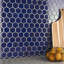 Tribeca 2" Hex Glossy Cobalt 11-1/8" x 12-5/8" Porcelain Mosaic Floor and Wall Tile