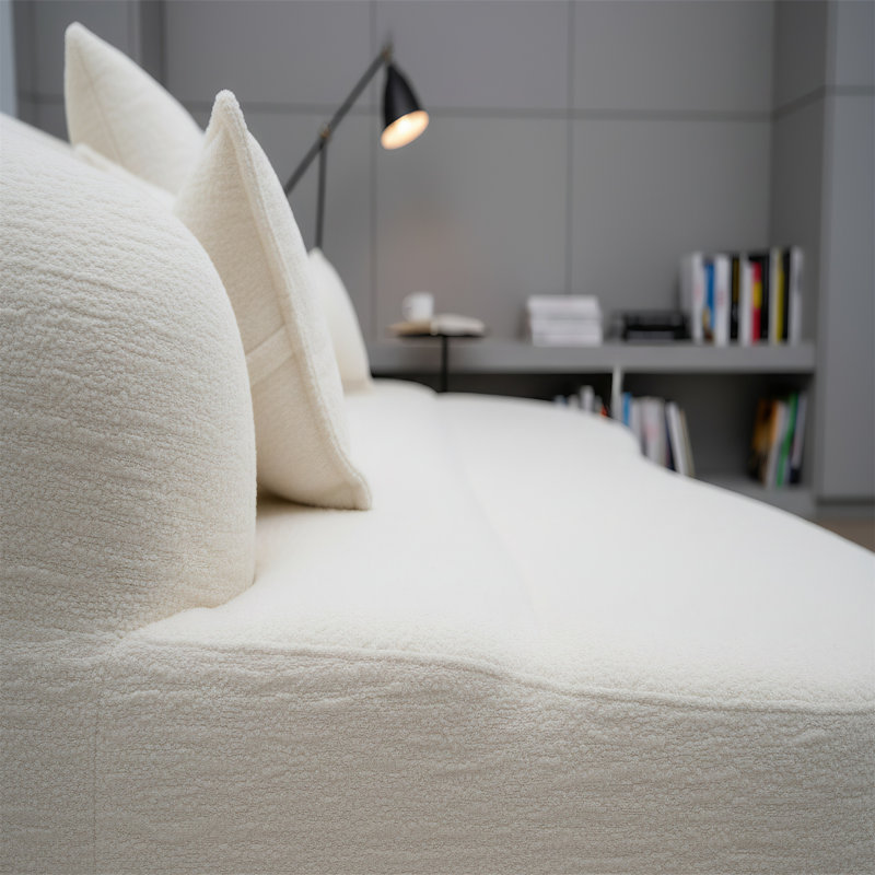 Canapé-lit pliant 2 en 1, canapé pliable sans os de 70 pouces, Blanc