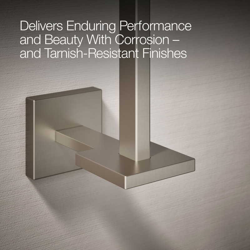 Square Vertical Toilet Tissue Holder, Vibrant Brushed Nickel