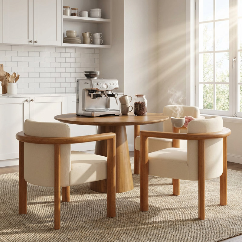 Ensemble de fauteuils rembourrés en tissu Elegant