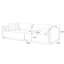 Coussin blanc modulaire 100% polyester-414678885