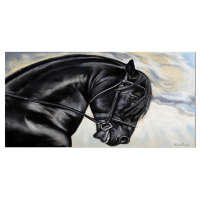 " Friesian Horse Painting "