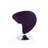 Curl Modern Wool Blend Upholstered Metal Swivel Accent Chair in Purple-90541000