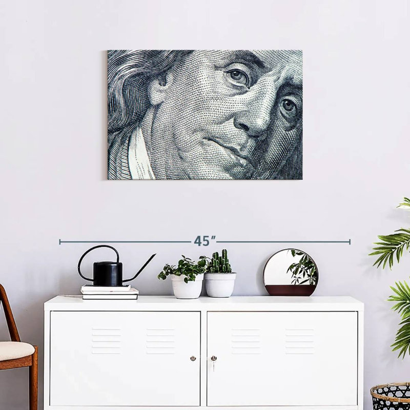Leisha Benjamin Franklin Face, 20" H x 30" W