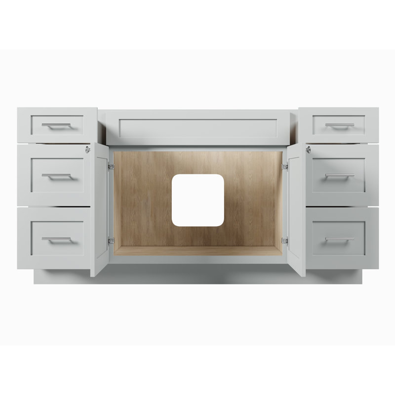 Base de meuble-lavabo simple 66 po Disar, Gris
