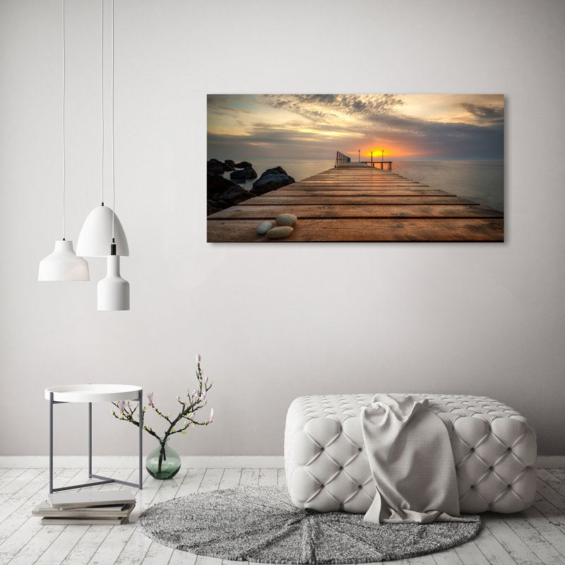 Wooden Pier - Wrapped Canvas Print