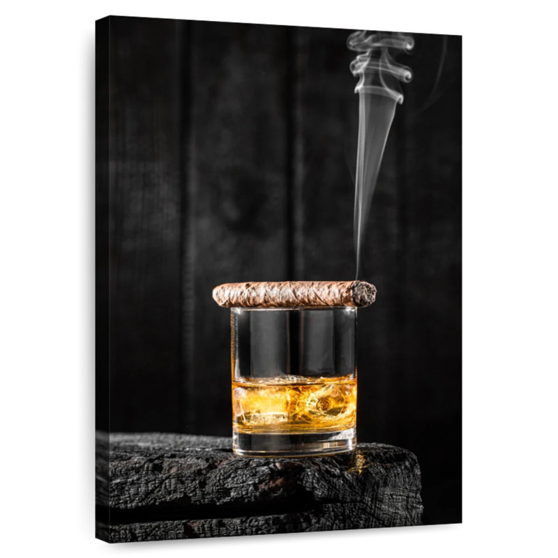 Boisson au cigare et au whisky Yarlin, H 36 po x l 24 po