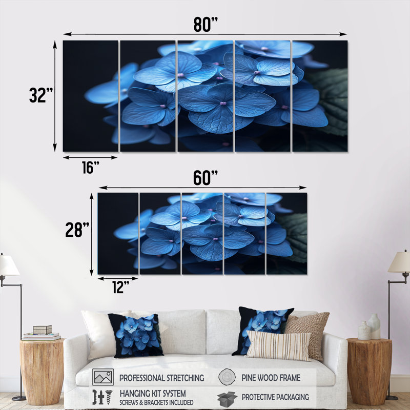 Nirvana bleu, bleu, hortensia, H 28 po x l 60 po