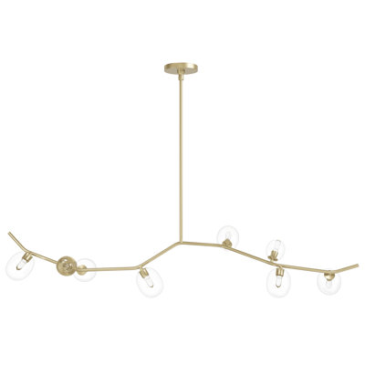 8- Light Unique Modern Linear Chandelier